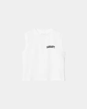 Women’s University Script A-Shirt | White