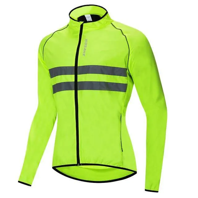 WOSAWE Windproof Cycling Jackets Hooded Men Riding Waterproof Cycle Clothing