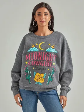 Wrangler Women's Retro Midnight Cowgirl Oversized Sweatshirt