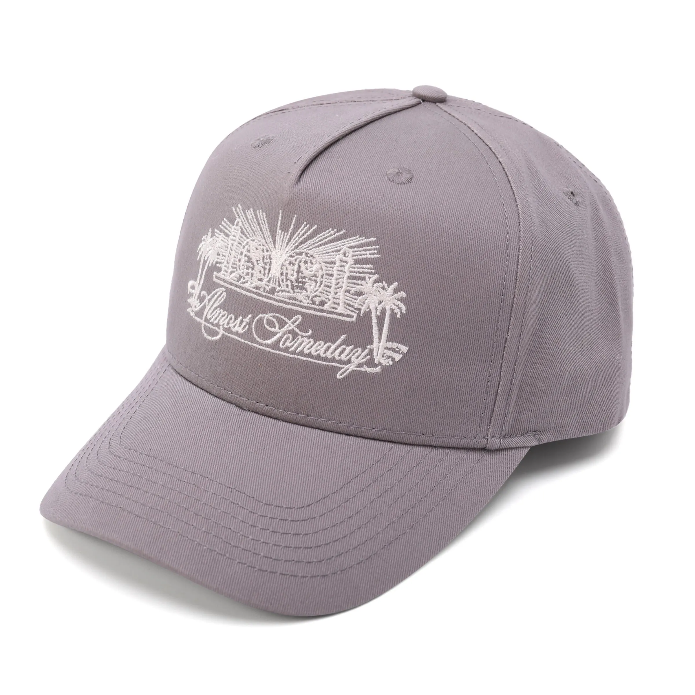 Wreath Snapback Hat Grey