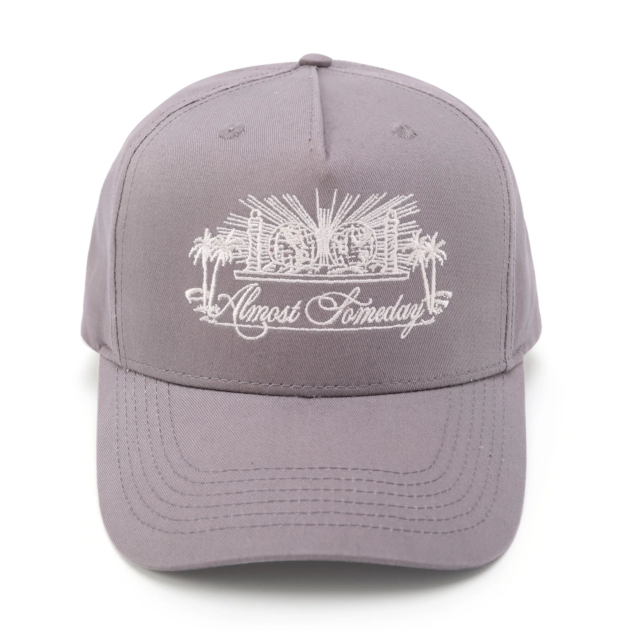 Wreath Snapback Hat Grey