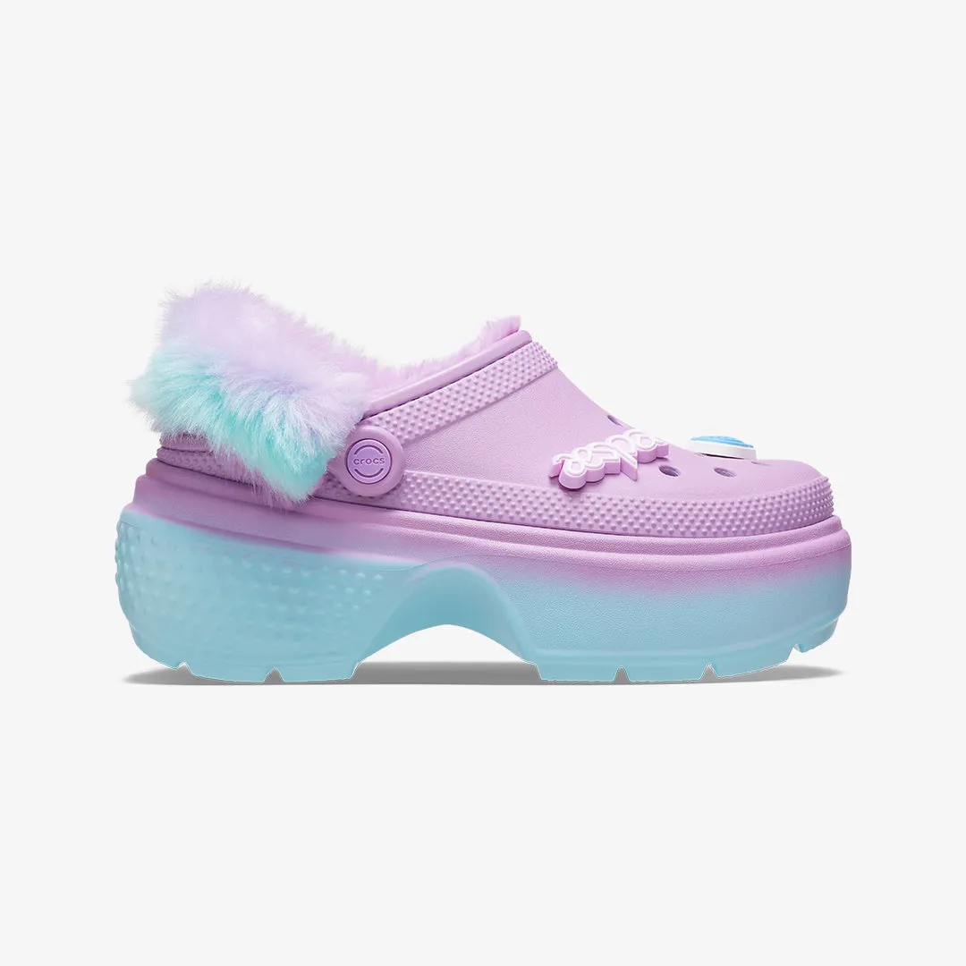 X AESPA STOMP LINED CLOG 'ICE BLUE'