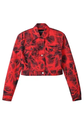 X-Ray Print Denim Jacket