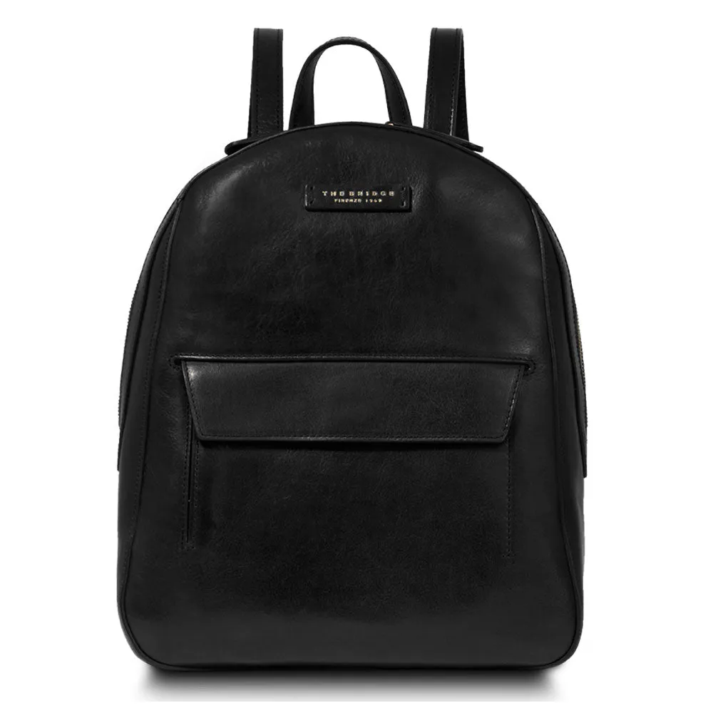 Certainly! An optimized title for the e-commerce product could be:

Ladies Black Leather Backpack THE BRIDGE Diana Collection

This title includes relevant modifiers and ensures clarity for potential customers.