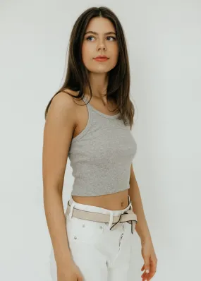 Éterne Cropped Rib Tank Heather Grey